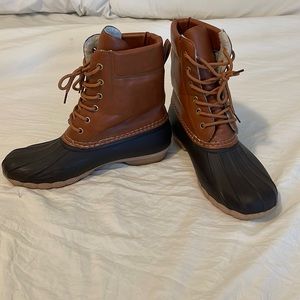 Fur Lined Winter Rubber Sole Duck Boots